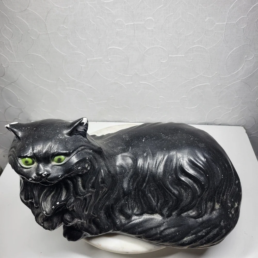 Vintage Persian Cat Chalkware Statue 16